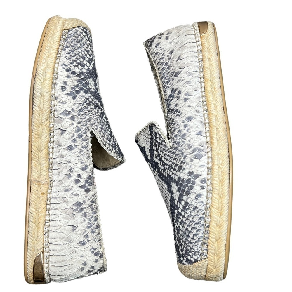 Stuart Weitzman Catalan Snake Print Espadrille Flats Slip On 7.5 Spain - Picture 6 of 11